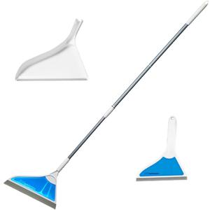 Helio Air Broom 2 Piece Kit All Surface Sweeper and Squeegee for Wet and Dry Cleaning Dust, Dirt, Liquids, Pet Hair, Tile, Hardwood Floors, Carpet, Furniture, Windows, Shower Doors As Seen on TV