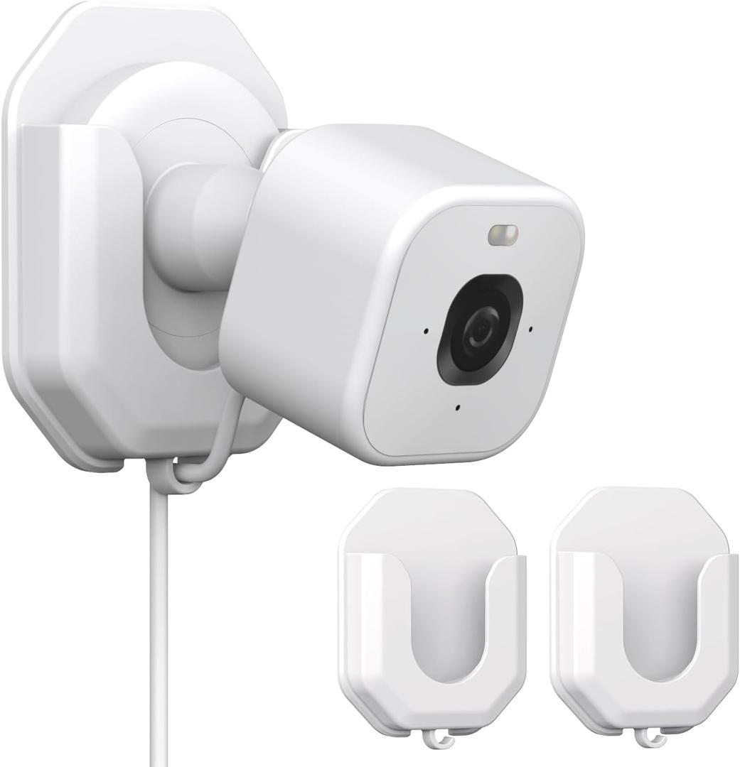 Blink No Drill Mount Bracket Compatible with Blink Mini 2 and Mini 2K+/ Blink Outdoor 4 and Outdoor 2K+ Camera Adhesive Wall Mount(2Pack