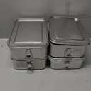 4 PCS Stainless Steel Bento Box 550ml, Metal Lunch Box Food Containers, Steel Lunch Container for Home, Work, Camping