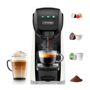 Warriors1 Single Serve Coffee Maker for Keurig K Cup, Espresso Machine for Nespresso Original, Dolce Gusto Pods, Ground Coffee, Cappuccino & Latte Coffee Machine, 20 Bar Espresso Maker, 3 Brew Sizes