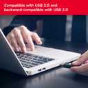 SANDISK 256GB Ultra USB 3.0 Flash Drive - SDCZ48-256G-GAM46, Black