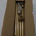 TVWOO Gold Decorative Farmhouse Curtain Rods:36-88" Adjustable Heavy Duty Single Window Curtain Rod for Bedroom Living Room,Brass Gold Boho Rustic Drapery Rods with Vintage Twist Finial Easy Install