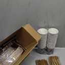 350PCS 65th Birthday Party Decorations for 50 Guests Blue and Gold Party Supplies for Men Include Disposable Paper Plates, Napkins, Cups, and Disposable Plastic Cutlery (65)