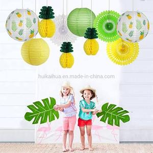 Fumwase Tropical Party Decorations Set Hawaiian Hanging Paper Lanterns
