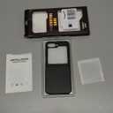 Caka for Samsung Galaxy Z Flip 6 /Z Flip 5 Case [Wireless Charging Compatible][Hinge Protection] [Screen Protector] Women Men Shockproof Protection Phone Cover - Privacy Black