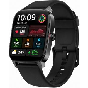 Smart Watch for Men Women, 1.85" HD Touch Screen Smartwatch with Bluetooth Answer/Make Calls, Fitness Tracker Compatible with iPhone Samsung Android iOS Dark Black