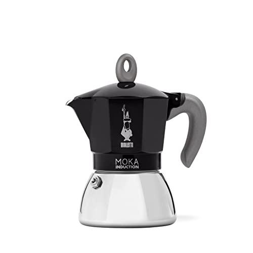 Bialetti - Moka Induction, Moka Pot, Suitable for all Types of Hobs, 6 Cups Espresso (9.4 Oz Espresso), 280 ml, Black
