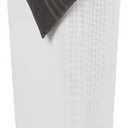 Mind Reader 40L Slim Laundry Hamper, Clothes Basket, Lid, Linen Design, Plastic, 18.5”L x 10.75”W x 23.5”H, White