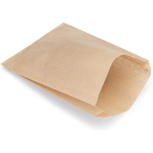Kraft Paper Sandwich Style Bags (200) 6"x 1"x 8" Dry Wax Grease Resistant Bags. Perfect for Sandwiches, Cookies, Pastries, Take Out, and Gifts. Made in USA.