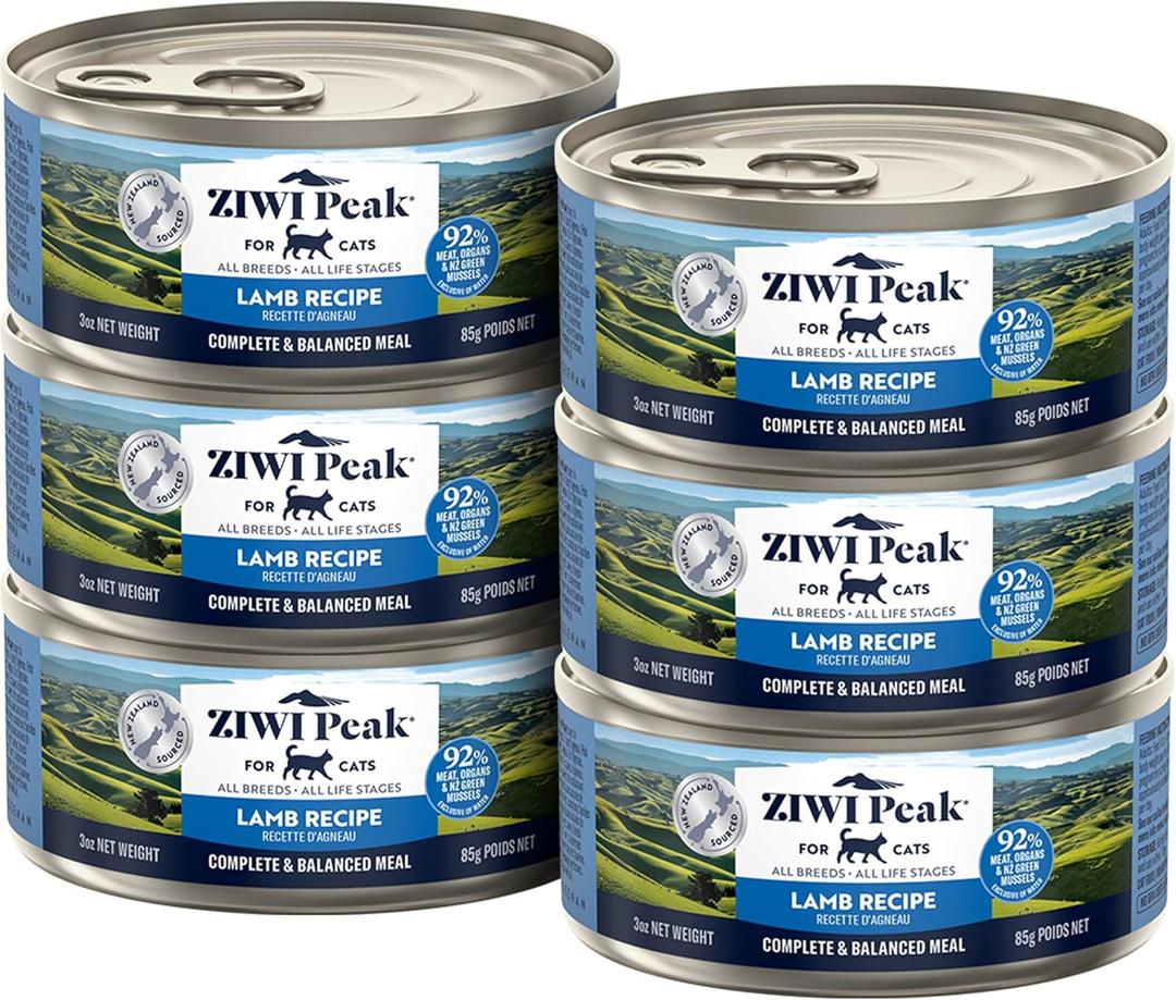 ZIWI Peak Wet Cat Food  All Natural, High Protein, Grain Free, Limited Ingredient, with Superfoods (Lamb, Case of 6, 3oz Cans)