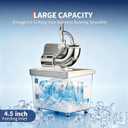 Commercial Ice Crusher 750LBS/H, 350W Electric Snow Cone Machine with 4 Stainless Steel Blades, 2000RPM, 8.98Gal Hopper Shaved Ice Maker with Safety On/Off Switch for Home, Restaurants, Bars, White