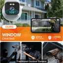 2K Window Camera with 32GB SD Card, AI Night Vision 5G/2.4G WiFi Window Camera for Home Security, AI Window Anti-Glare & Motion Detection & APP 20+ Siren, Two-Way Audio Talk - 1 Pack