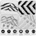 Printed Shower Curtain Set: Hand-Drawn Chevron Modern Geometric Shower Curtain, Zigzag Pattern Waterproof Fabric, Bohemian Bathtub Bathroom Decorations Home Dcor with Hooks, 72" x 72"