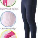 Baby Girls Tights Thick Cable Knit Tight Solid Footed Winter Warm Leggings