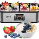 GDOR Yogurt Maker with Adjustable Temp & Timer Probiotic-Rich  Digital Greek Yogurt Machine with 86oz BPA-Free Glass Jars, Easy to Use for Home, Stainless Steel