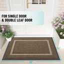 OLANLY Front Door Mat Indoor Outdoor Entrance, Waterproof All-Season, All-Weather Doormat, Sturdy Natural Rubber, Fade Resistant, Low Profile, Easy Clean Patio Porch Entryway Mat, 36x24, Brown