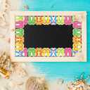 2 x 69Ft Hawaiian Bulletin Board Border Beach Ball Swimming Ring Parasol Flip Flops Adhesive Border Trim for Summer Classroom Chalkboard Wall Decor