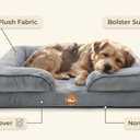 Orthopedic Dog Bed for Small Dogs- Memory Foam Pet Bed with Cooling Support, Calming Washable Dog Bed with Soft Bolster, Removable Machine Washable Cover, Non-Slip Bottom with My Home Label