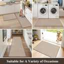 2 x Ileading Kitchen Rugs Set of 2, Anti Fatigue Cushioned Floor Mats for Kitchen, Non Slip Rubber Backing Polypropylene Woven Runner Rug, Heavy Duty & Slip Resistant Standing Mat