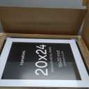 Homeforia 20x24 Picture Frame Black, High End Metal 20x24 Frame Matted to 16x20 Print, 20 x 24 Black Poster Frames with Mat 16 by 20 inch Photo, 24x20 Hanging Frame, Tempered Glass, Wall Kit, Set of 1