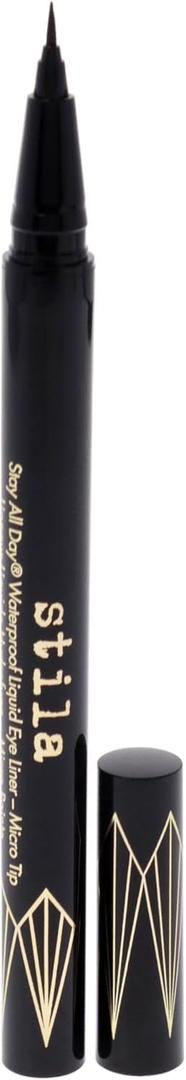 stila Waterproof Liquid Eye Liner, Stay All Day Makeup with Fine Brush Tip Lasting Satin Finish, Smudge-Proof & Transfer-Resistant