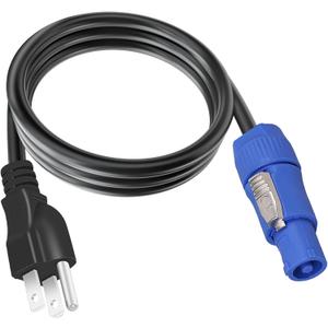 3-Prong NEMA 5-15P to PowerCON Cable 20A 3 Pin PowerCon Input Connector to NEMA 5-15P Connector Cord 16AWG for Outdoor Stage Light LED Screen-1.2M/3.9FT
