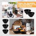 Tioncy 50 Pcs Bowls Set Unbreakable Dessert Soup Salad Bowls for Pasta Cereal Soup Dishwasher Safe (10 oz,Black)