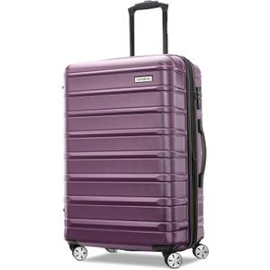 Samsonite Omni 2 Hardside Expandable Luggage with Spinner Wheels, Checked-Medium 24-Inch, Purple