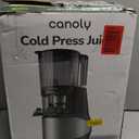 Canoly C09 Cold Press Juicer, 6" Extra Wide Feed Chute, 3-IN-1 Strainers (Juice & Sorbet & Nut Milk), Powerful AC Brushless Motor, Self Precut System, Juicer Machines with BPA-Free (Blue)
