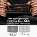 QH.HOME Patio Heater Covers, [2026 Upgraded Tear-Resistant Fabric] Waterproof with Robust Zipper,Dustproof/Wind/Sunlight/Snow-Resistant, (89"H x 33"D x 19"B ,Black)