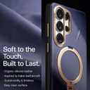 TORRAS Ostand Q3 VegSkin for Samsung Galaxy S26 Ultra Case Leather, 360 Magnetic Stand, Fit for MagSafe, Premium Vegan Leather Case for S26 Ultra Case, Microfiber Lining, Amethyst Purple