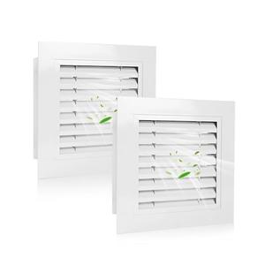 2pcs 14" x 14" Premium Aluminum Gable Vents with Screen, Paintable Design -Ideal for Attic and Shed Ventilation, Vent Opening 12"x12"(White 14" x 14"-2 Pack)