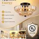 Semi Flush Mount Ceiling Light 11.8" Vinatge Black Hallway Lights