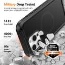 TUTUKII for iPhone 15 Pro Max Case Belt Clip Holster [Compatible with Magsafe] Military Grade [ Shockproof] [Dropproof] Heavy Duty Protection Kickstand Magnetic Phone Case 15 Pro Max 6.7" Dark Black