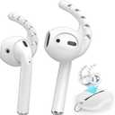 AhaStyle 3 Pairs AirPods Ear Hooks Cover Silicone Accessories Compatible with Apple AirPods and EarPods Headphones(Milk White)
