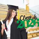 Class of 2026 Decorations Graduation Decorations 2026 Senior Photo Props Green Graduate Wooden Sign for Graduation Party Decorations