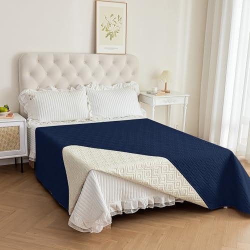 2025 Waterproof Dog Blankets (68"x82") Comfy Sofa Bed Mat for Pets, New Upgrade Bed Couch Pads Super Soft Anti Slip, Indoor Incontinence Sofa Furniture Protector Durable Washable Blanket (Navy Blue)