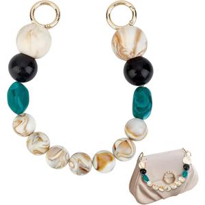 CHGCRAFT 12.99Inches 1Pc Resin Purse Chain Handles Acrylic Resin Bag Strap Chain Accessories for Replacement Detachable Purse Handbag Clutches Handles Antique White