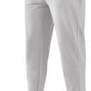 NORTHYARD Men's Cotton Athletic Jogger Sweatpants with Zipper Pockets Running Workout Gym Tapered Pants Comfy Lounge Pants (X-Large, Light Grey)