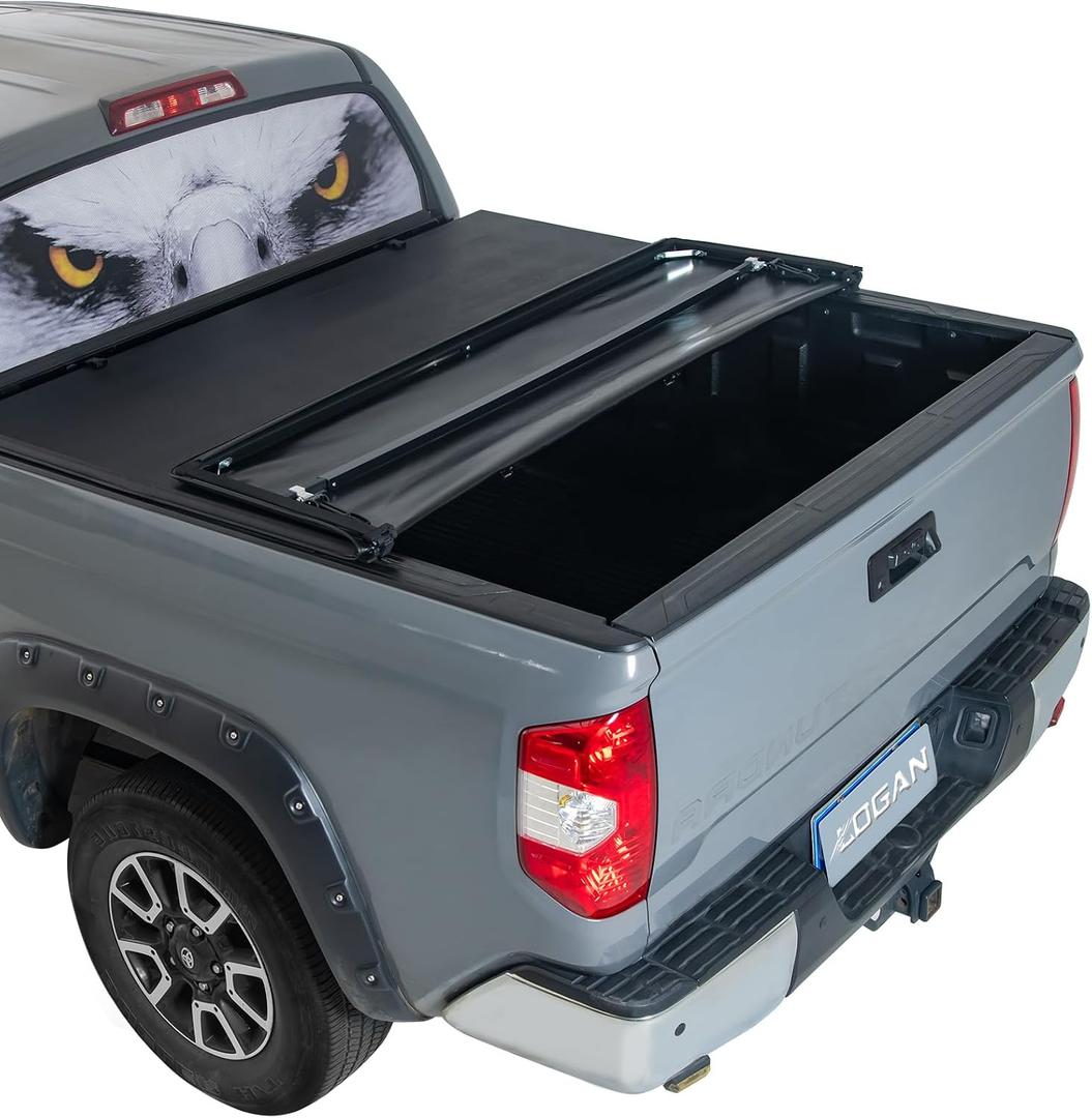 Logan Tonneau Cover Soft Tri-Fold Truck Bed for 2019-2026 Chevrolet Silverado/GMC Sierra 1500 5.8ft,Truck Bed Covers Compatible with 2019-2026 Silverado/GMC Sierra 1500 Tonneau Cover 5.8ft 69.9"