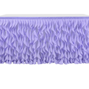 Lavender Purple Curly Willow Tulle Tutu Table Skirt for Rectangle or Round Table,Ruffle Table Skirts for Mermaid Party Baby Shower Decoration