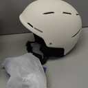 Ski Helmet and Goggles Set, Snowboard Helmet Goggles for Men Women & Youth, Shockproof Snow Helmet Anti Fog OTG Snow Goggles for Skiing Snowboarding (Medium, Egg White)