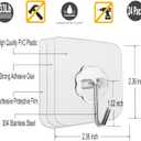 Jwxstore 24 Pack Self Adhesive Hooks Heavy Duty - 33lb Max, Transparent, Waterproof, Sticky Wall Hooks for Keys, Bathroom, Shower, Outdoor, Kitchen, Door, Home Improvement, Utility Hooks