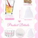 Baby Shower Favors 50 Sets for Guests  1.18oz Acrylic Shot Glasses Bulk with Organza Bags & Thank You Tags  Baby Shower Party Favor for Gender Reveal Party(Pink) (Girl)