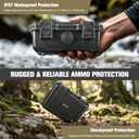 9mm Ammo Case, Compatible with Magazines, Compact Waterproof Lockable Ammo Storage Case for Ammunition, Portable and Durable 9mm Ammo Box, Suitable for Travel,Home and Range Use