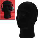 Male Wigs Display Mannequin Head Stand Model HTC Vive VR Headsets Mount Styrofoam Foam Black