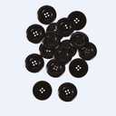 Large Resin Sewing Buttons, 1-1/2 inch,38mm, 4-Hole, Multicolored Craft Buttons for DIY Projects, 30 Pack (Black)
