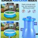 DeeprClean 300GPH Pool Filter Pump for Small Above Ground Pools-Blue
