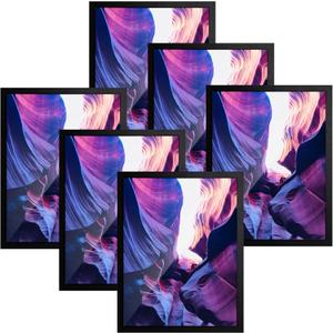 TWING 8x10 Picture Frames Set of 6, Photo Collage Frame For Wall Gallery Wall Frame Set Black Composite Wood