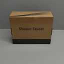 Heyalan 8 Inch Shower Head and Handle Set Square Shower Faucet Set Bathroom Rainfall Shower System Stainless Steel Showerhead Single Function Shower Trim Kit,Female Thread Valve,Matte Black